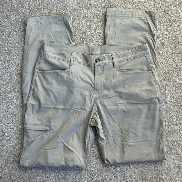 Eddie Bauer Khaki Cream Lightweight Outdoor Hiking Pants Size 8 - Picture 2 of 6